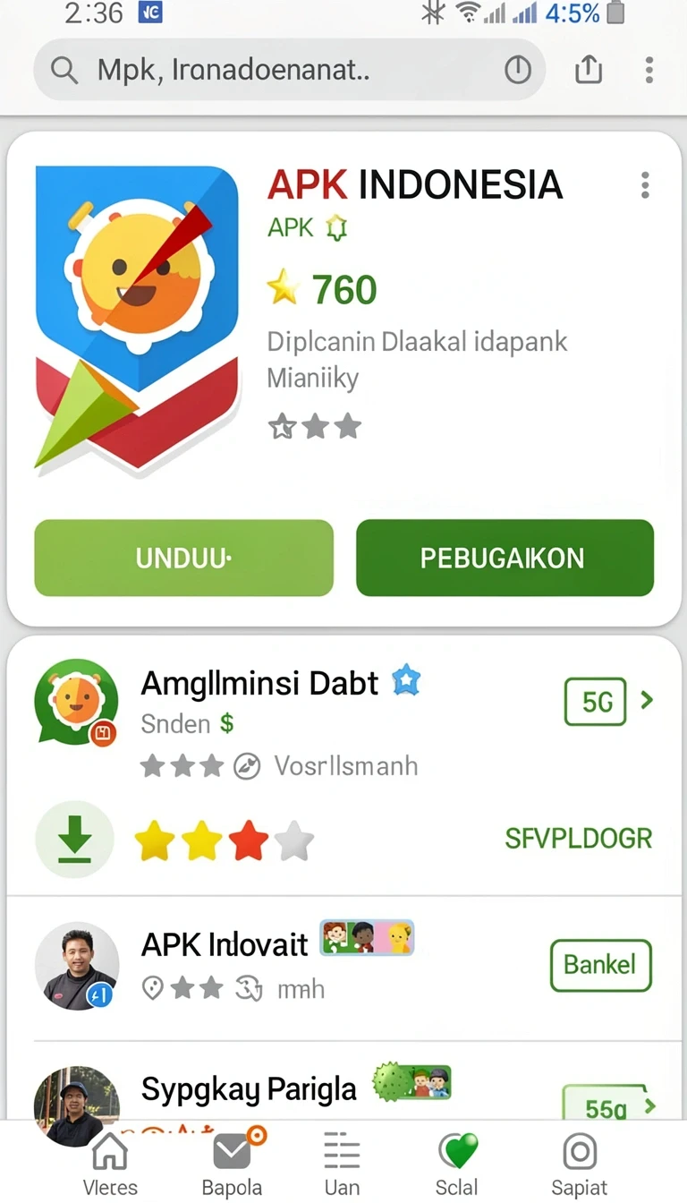 Tampilan utama aplikasi Download updates APK untuk Android yang intuitif dan efisien.
